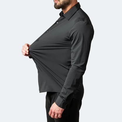 Shaun – Stretchbar Slimfit Skjorta för Män