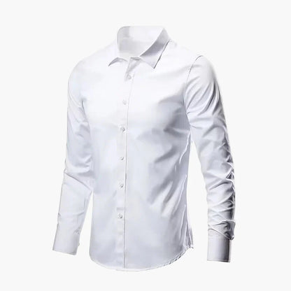 Herr Skjorta Slim Fit – Elegant och Mångsidig för Arbete och Fritid