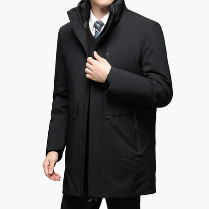 Herr Vinterjacka Affär Elegant Parkas – Varm och Stilren för Kallt Väder
