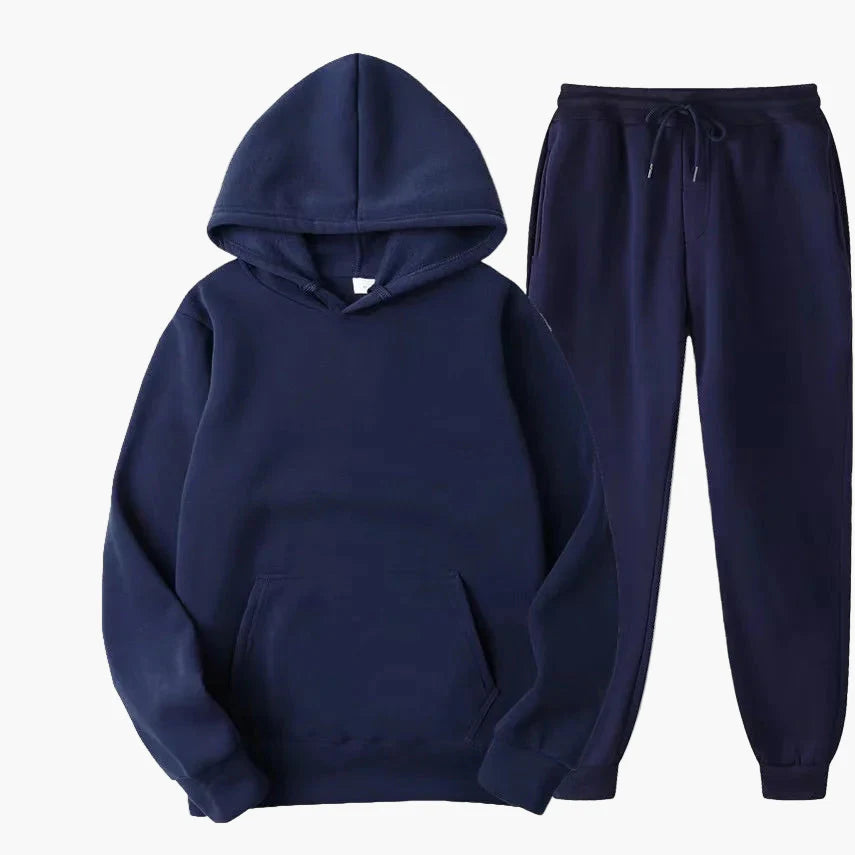 Damers avslappnat hoodie- och mjukisbyxset för vardag och fritid