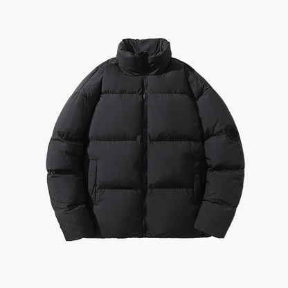 Herr Pufferjacka Vardagsstil Varm och Bekväm