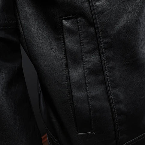Herrjacka – Klassisk Moto-Stil för Modern och Självsäker Look