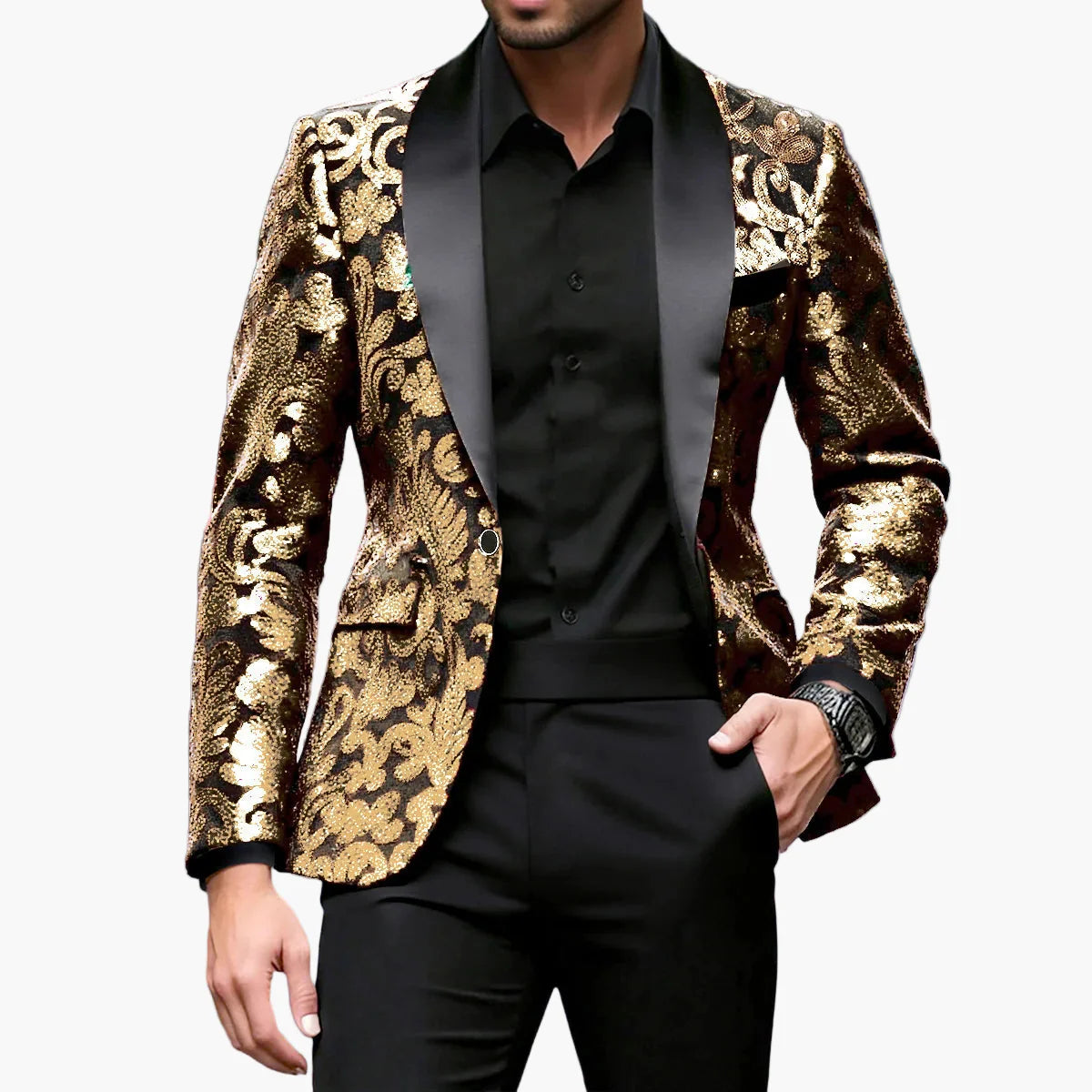 Herr Smokingkavaj Festlig Slim Fit – Blazer För Bröllop & Galakväll
