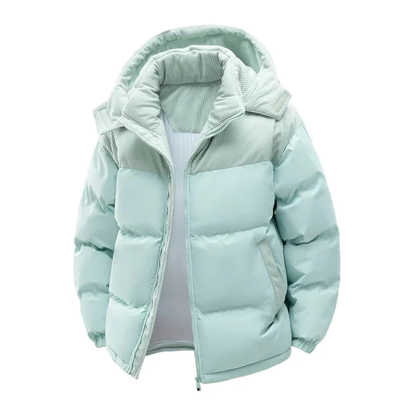 Herr Vinterjacka Puffer Stil Varm och Trendig Utomhusjacka