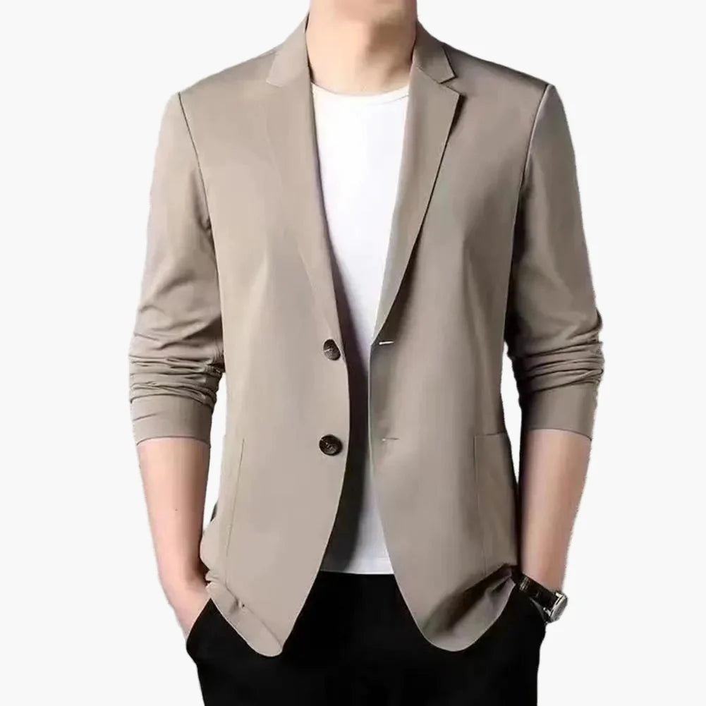 Herr Elegant Kavaj för Avslappnad och Formell Stil – Slim Fit Blazer för Vardag och Fest
