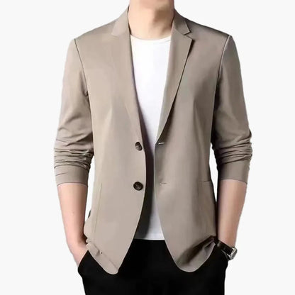 Herr Elegant Kavaj för Avslappnad och Formell Stil – Slim Fit Blazer för Vardag och Fest