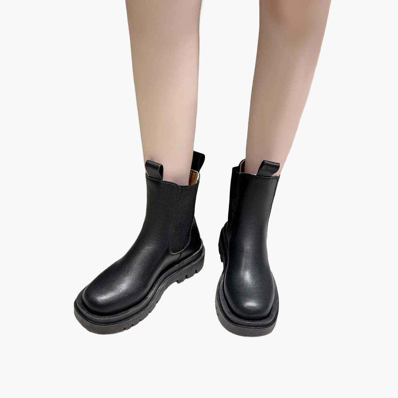 Dam Chelsea Boots med Chunky Sula – Trendiga Vardagsstövlar för Höst och Vinter