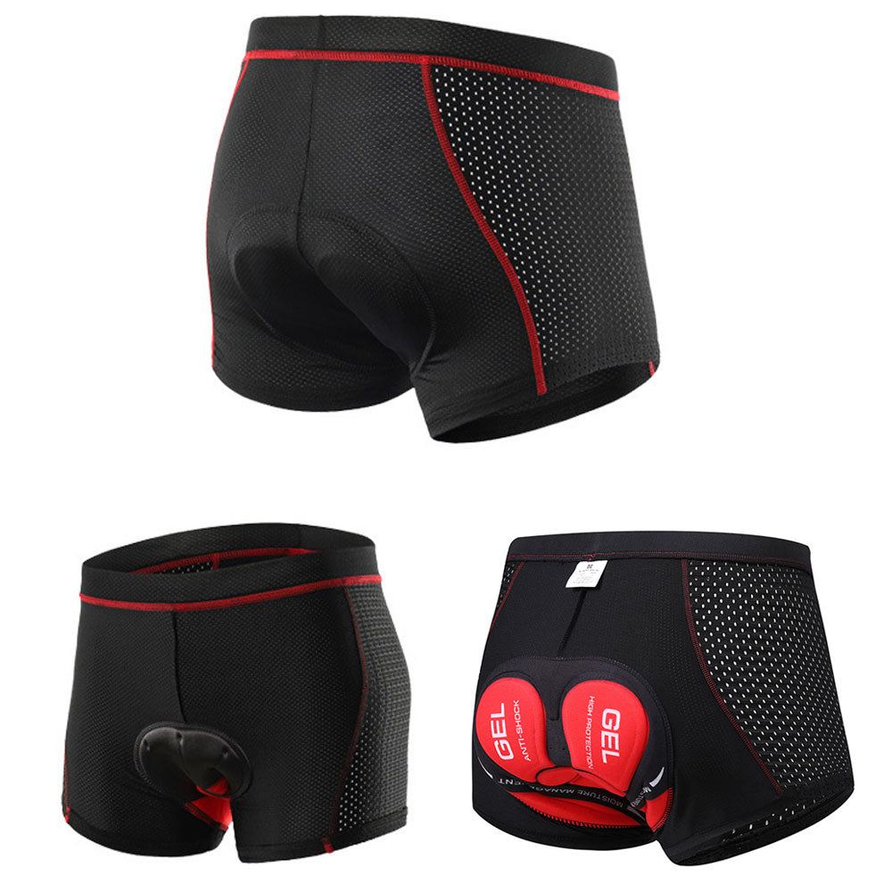 Herr cykelshorts med 5D gelpad för stötdämpning och komfort – Perfekt för mountainbike och landsvägscykling