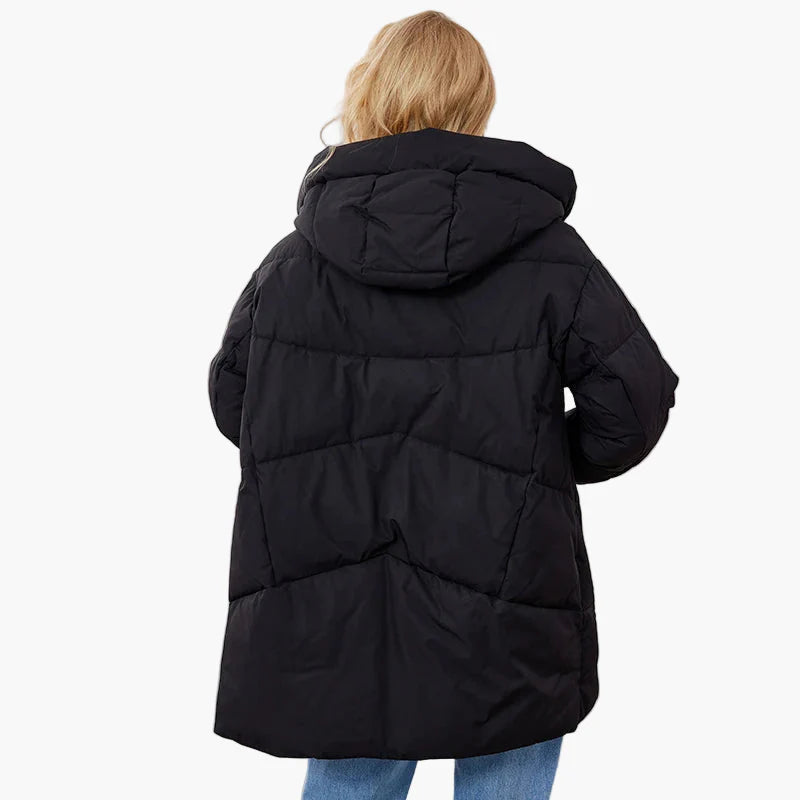 Dam Parkas Jacka Vintermode Varm Stil för Kallt Väder