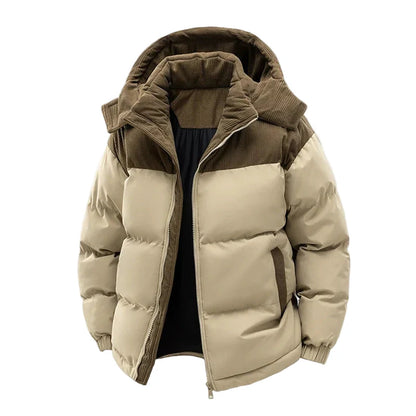 Herr Vinterjacka Puffer Stil Varm och Trendig Utomhusjacka
