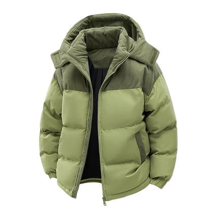 Herr Vinterjacka Puffer Stil Varm och Trendig Utomhusjacka