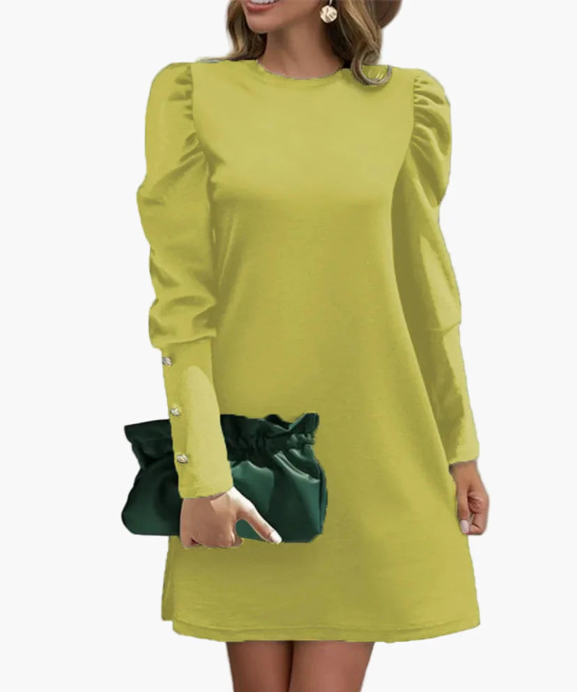 Dam Klänning Elegant Puffärm Party och Vardagsstil