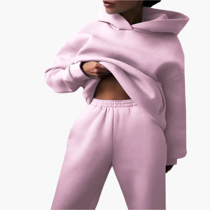 Damers Oversize Lounge Set – Hoodie och Joggingbyxor, Perfekt för Mys och Avslappning