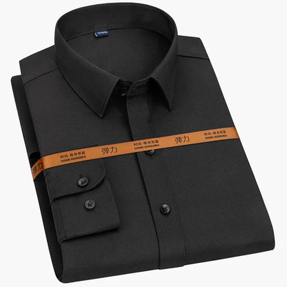 Herr Skjorta Elegant Business Slim Fit – Perfekt för Kontor och Fest