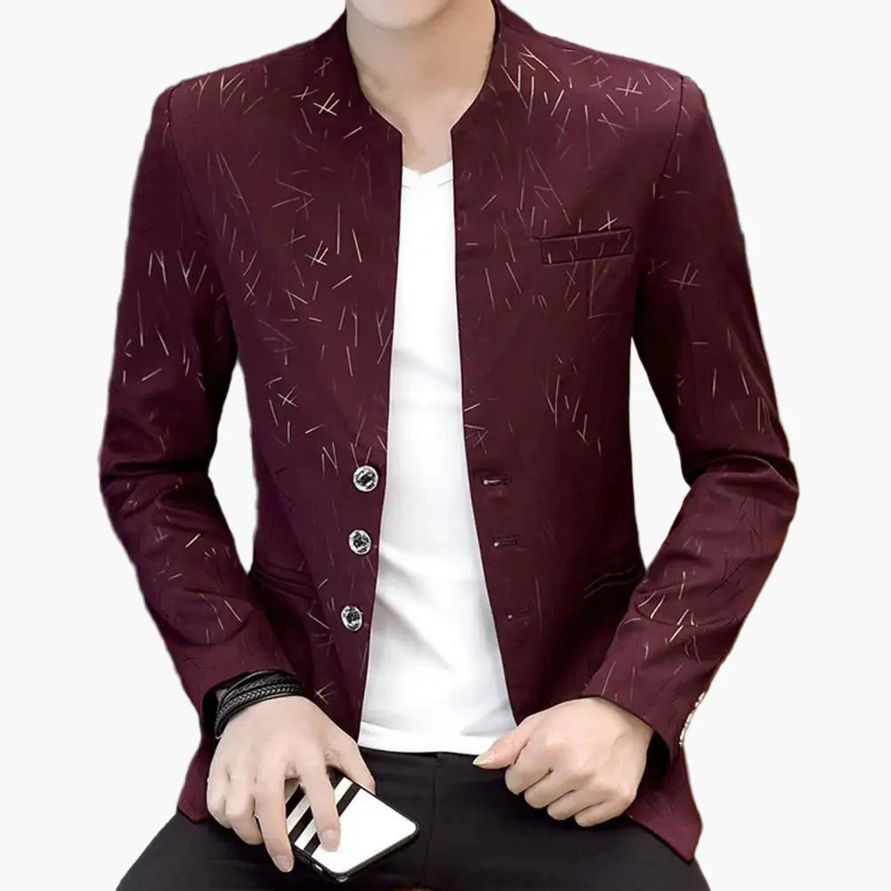 Herr Blazer Modern Stil Slim Fit – Perfekt för Fest och Kontor