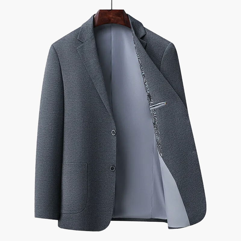 Herr Kavaj Modern Slim Fit Rutigt Mönster – Elegant Blazer för Kontor och Fest