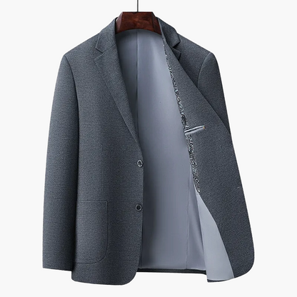 Herr Kavaj Modern Slim Fit Rutigt Mönster – Elegant Blazer för Kontor och Fest
