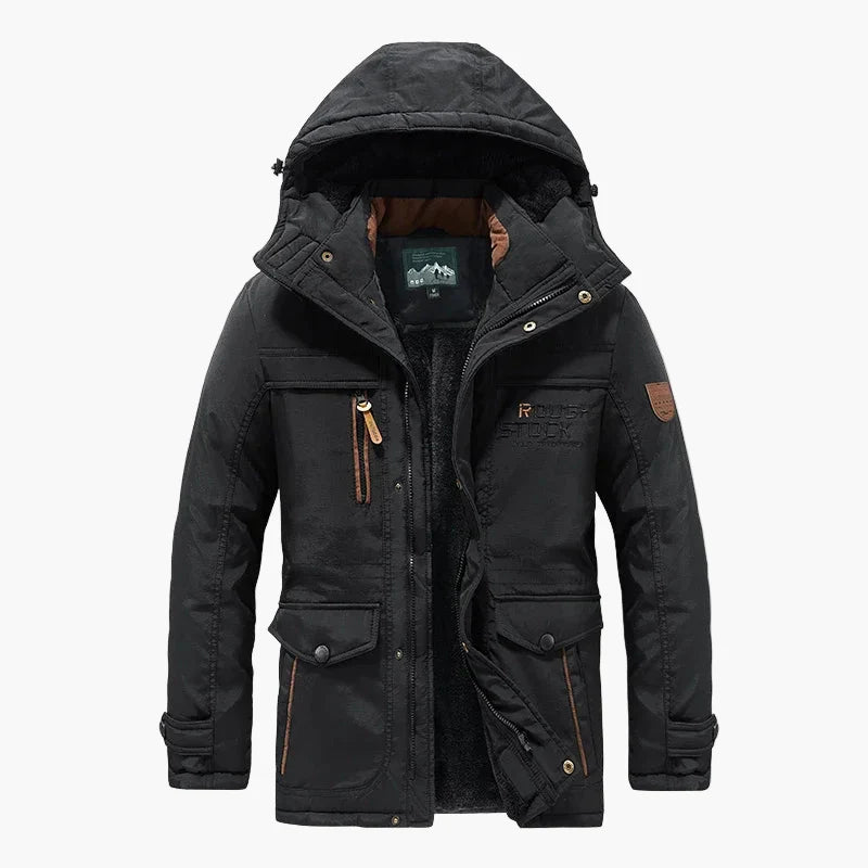 Herr Vinterjacka Parkas Outdoor Varm Fodrad Fritidsstil