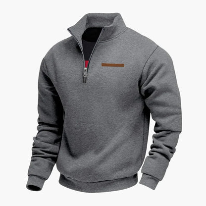 Herrar Halvzip Tröja – Sportig och Avslappnad Pullover Perfekt för Resor och Vardag