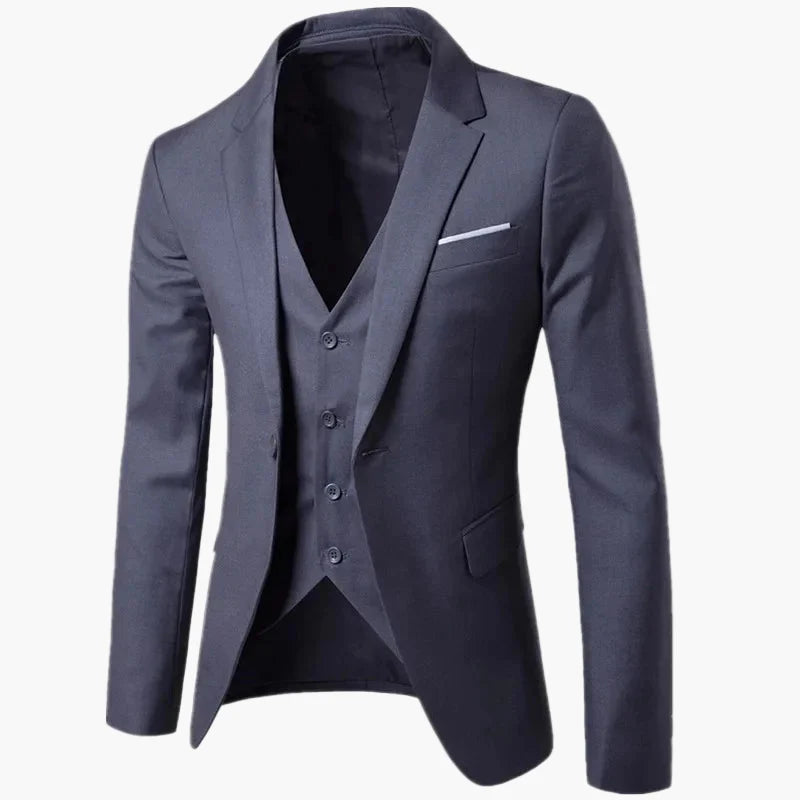 Herr Klassisk Kavaj Enkelknäppt Elegant Stil för Fester och Arbete