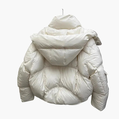 Dam Vinterjacka Kort Pufferjacka Vardag Streetwear