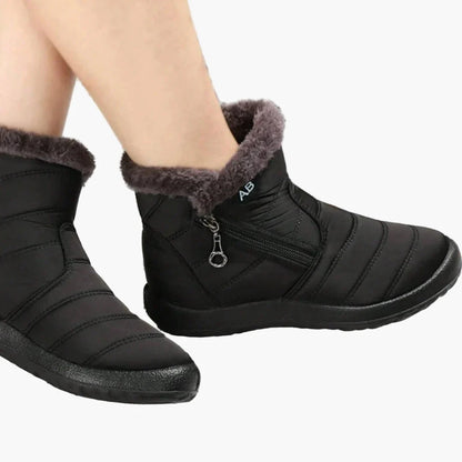 Dam Vinterstövlar Med Dragkedja och Varm Foder, Mode och Komfort För Kallt Väder
