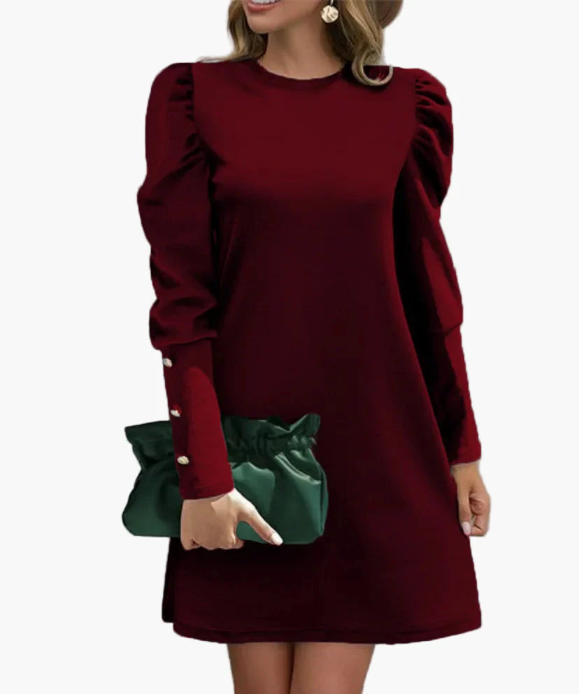 Dam Klänning Elegant Puffärm Party och Vardagsstil