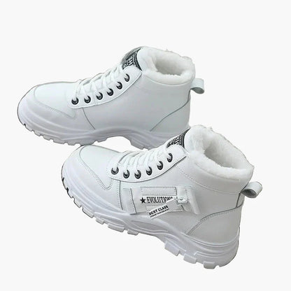 Dam Sneakers Vinterkängor med Hög Sula och Varm Foder – Trendiga Vardagsboots