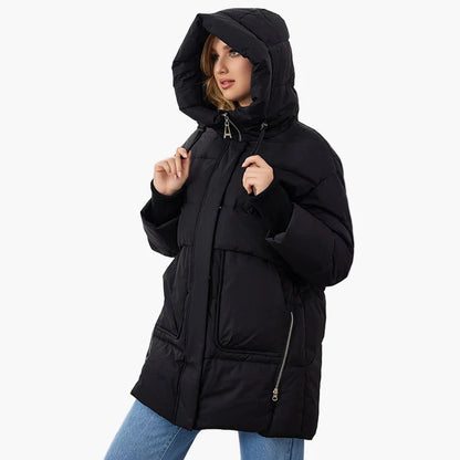 Dam Parkas Jacka Vintermode Varm Stil för Kallt Väder