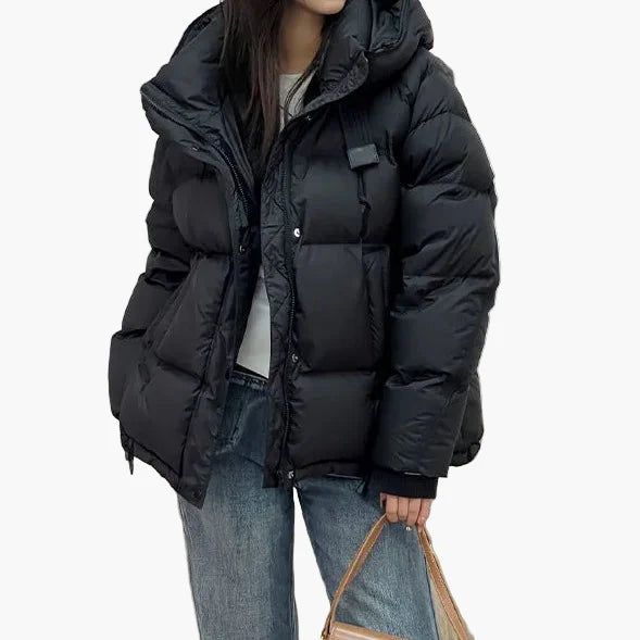 Dam Vinterjacka Puffer Varm och Trendig Fritidsjacka