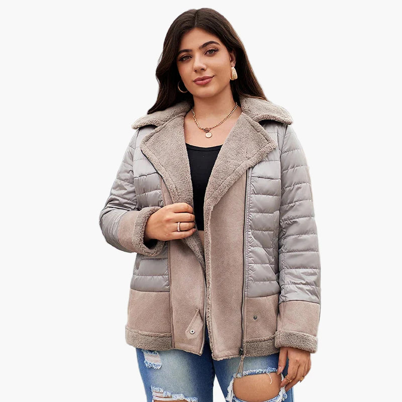 Dam Jacka Vinter Elegant Vadderad Kort Stil Modejacka