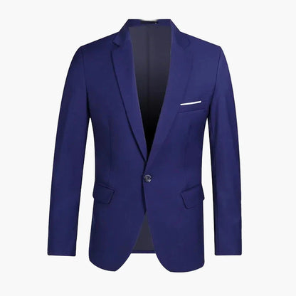 Herr Klassisk Kavaj Enkelknäppt Elegant Stil för Fester och Arbete