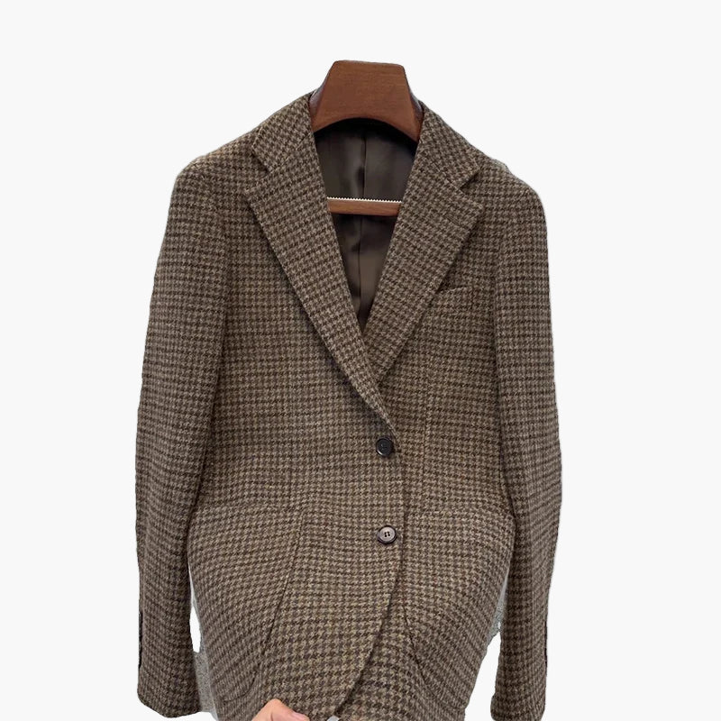 Herrkavaj – Klassisk Rutigt Mönster, Elegant Stil för Arbete och Fritid
