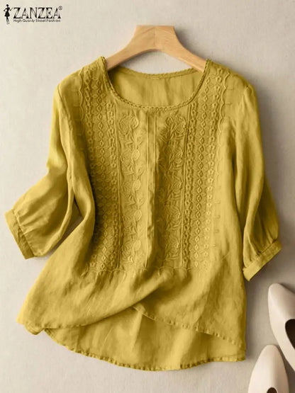 Jannicke-Somrig Elegant Blus för Kvinnor