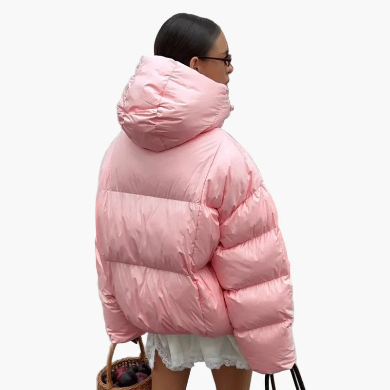 Damjacka Vinter Oversized Puffermodell Trendig och Varm