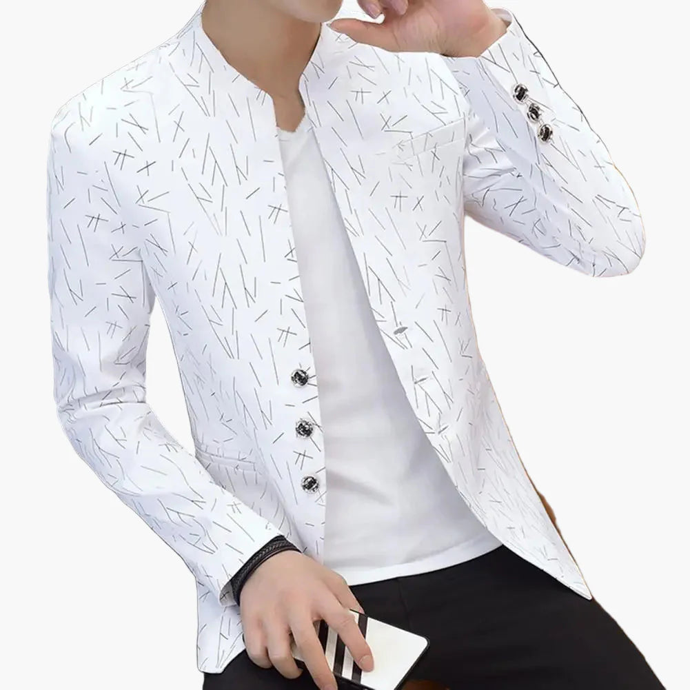 Herr Blazer Modern Stil Slim Fit – Perfekt för Fest och Kontor