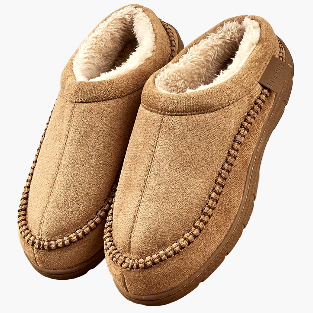 Herrtofflor Slip-In Vinter Tofflor – Varm och Bekväm Innesko för Hem och Utomhus