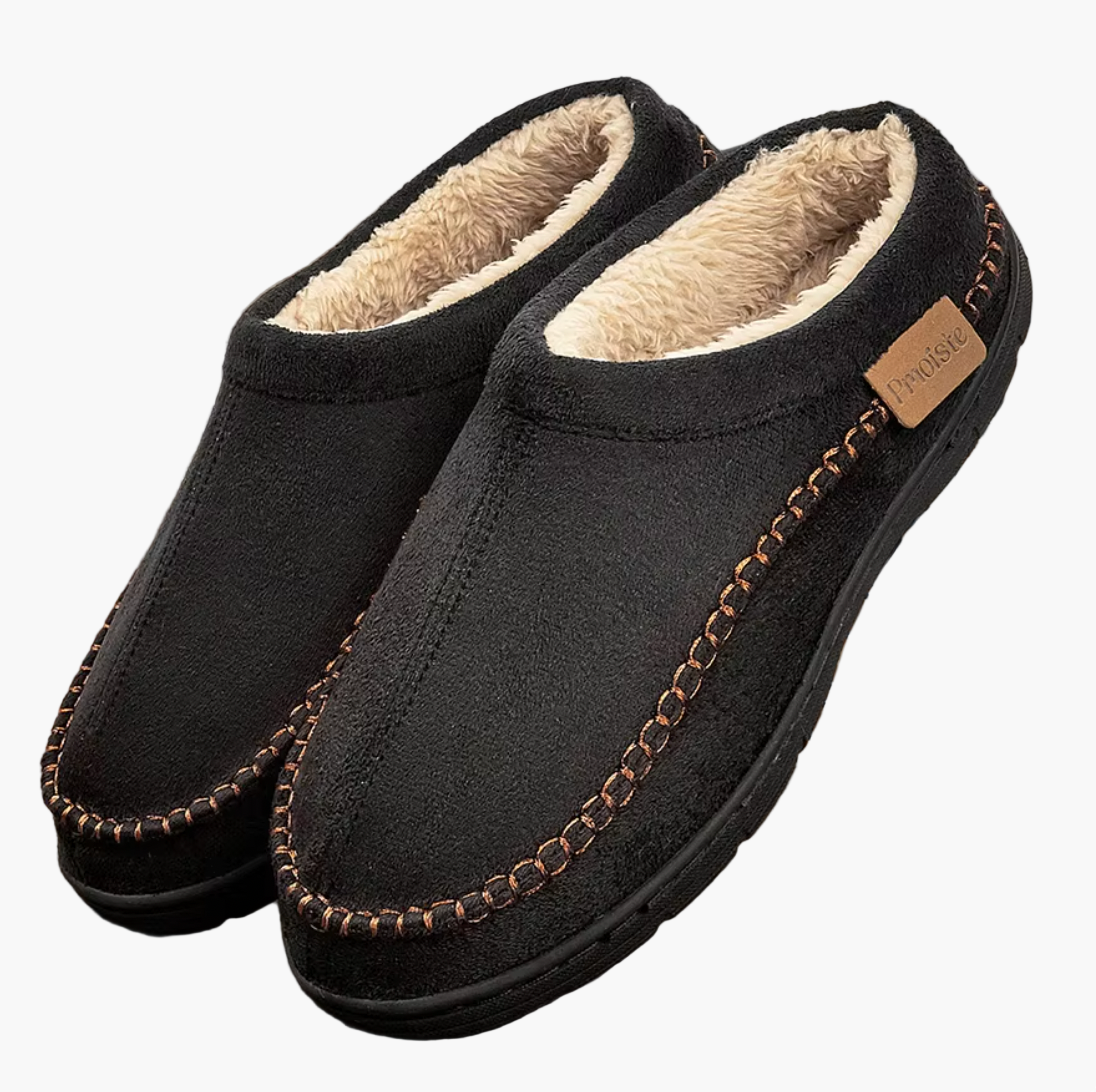 Herrtofflor Slip-In Vinter Tofflor – Varm och Bekväm Innesko för Hem och Utomhus