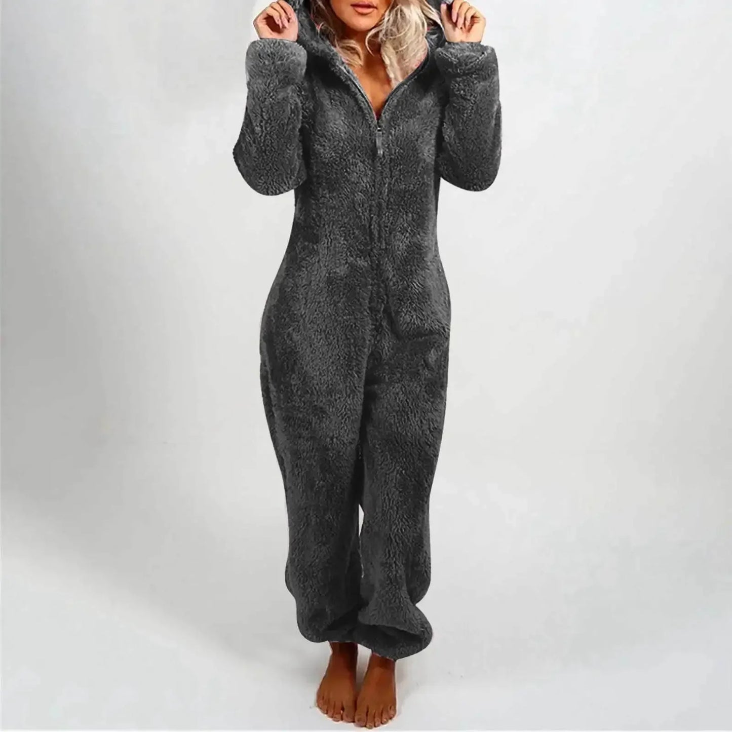 Charlotte – Mysig och Elegant Dam Hooded Onesie Pyjamas