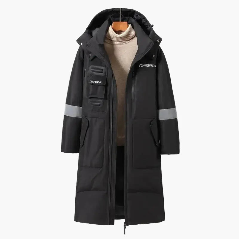 Herr Vinterparkas Lång Jacka Urban Outdoor Vindtät