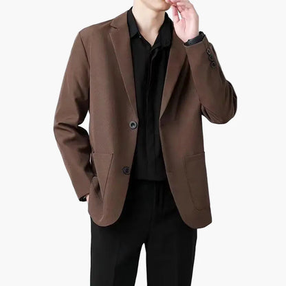 Herr Elegant Kavaj Modern Affärslook – Formell och Stilren Blazer för Män