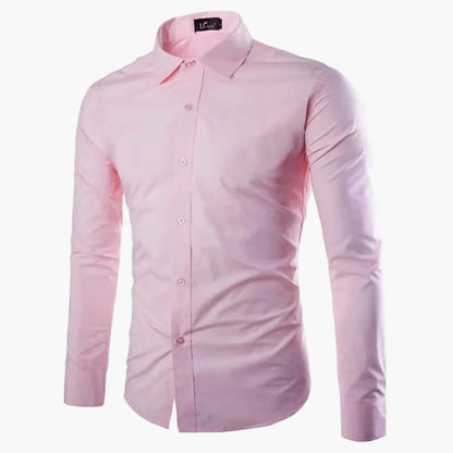 Herrskjorta med lång ärm – Slim Fit, elegant och mångsidig för kontor och fest