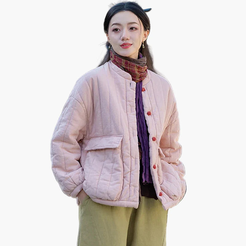 Damjacka i vintage-stil – avslappnad och varm höst- och vinterjacka
