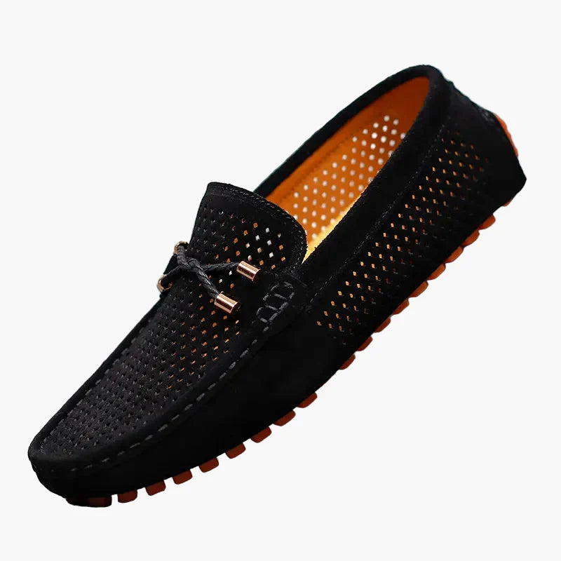 Herrloafers – Elegant Perforerad Slip-on Skomodell för Vardagsbruk och Fritid