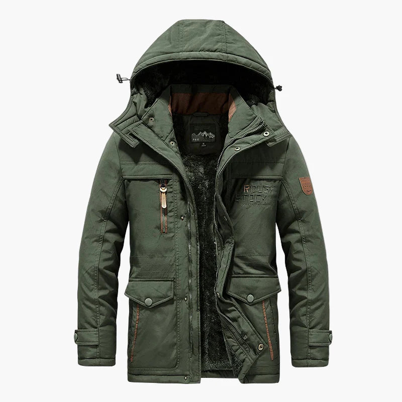 Herr Vinterjacka Parkas Outdoor Varm Fodrad Fritidsstil