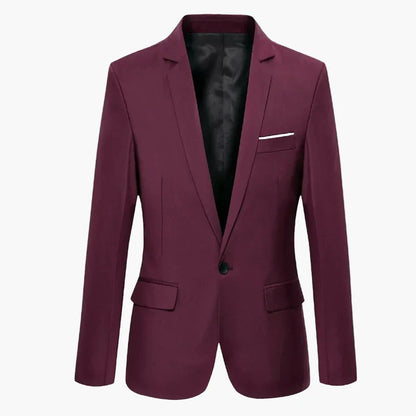 Herr Klassisk Kavaj Enkelknäppt Elegant Stil för Fester och Arbete