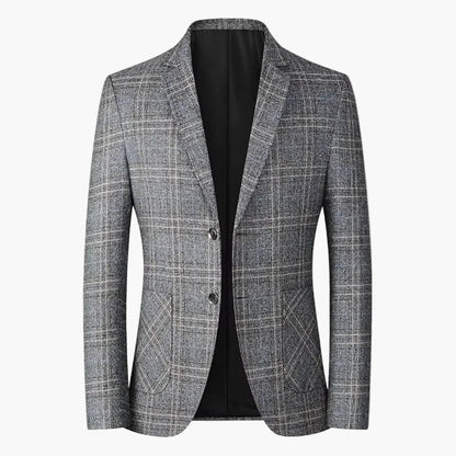 Herr Blazer Kavaj Rutig – Stilren Affärs- och Vardagsjacka