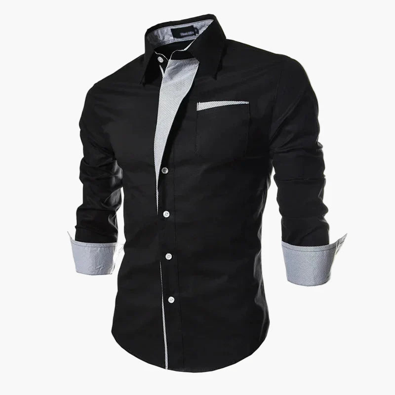 Herrskjorta Slim Fit – Modern Design för Kontor och Fest