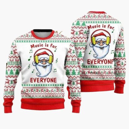 Herr Jultröja Biker Santa – Rolig och Unik Ugly Christmas Sweater för Män