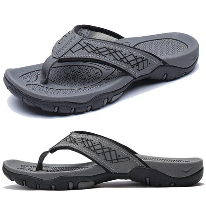 Herrsandal Flip-Flop Sport med Stötdämpning och Fotvalvsstöd – Perfekt för Strand, Promenader och Vardag